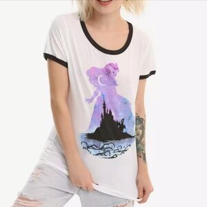 Sleeping Beauty Small Ringer T-Shirt Disney Fantasy Fairytale Aurora Castle